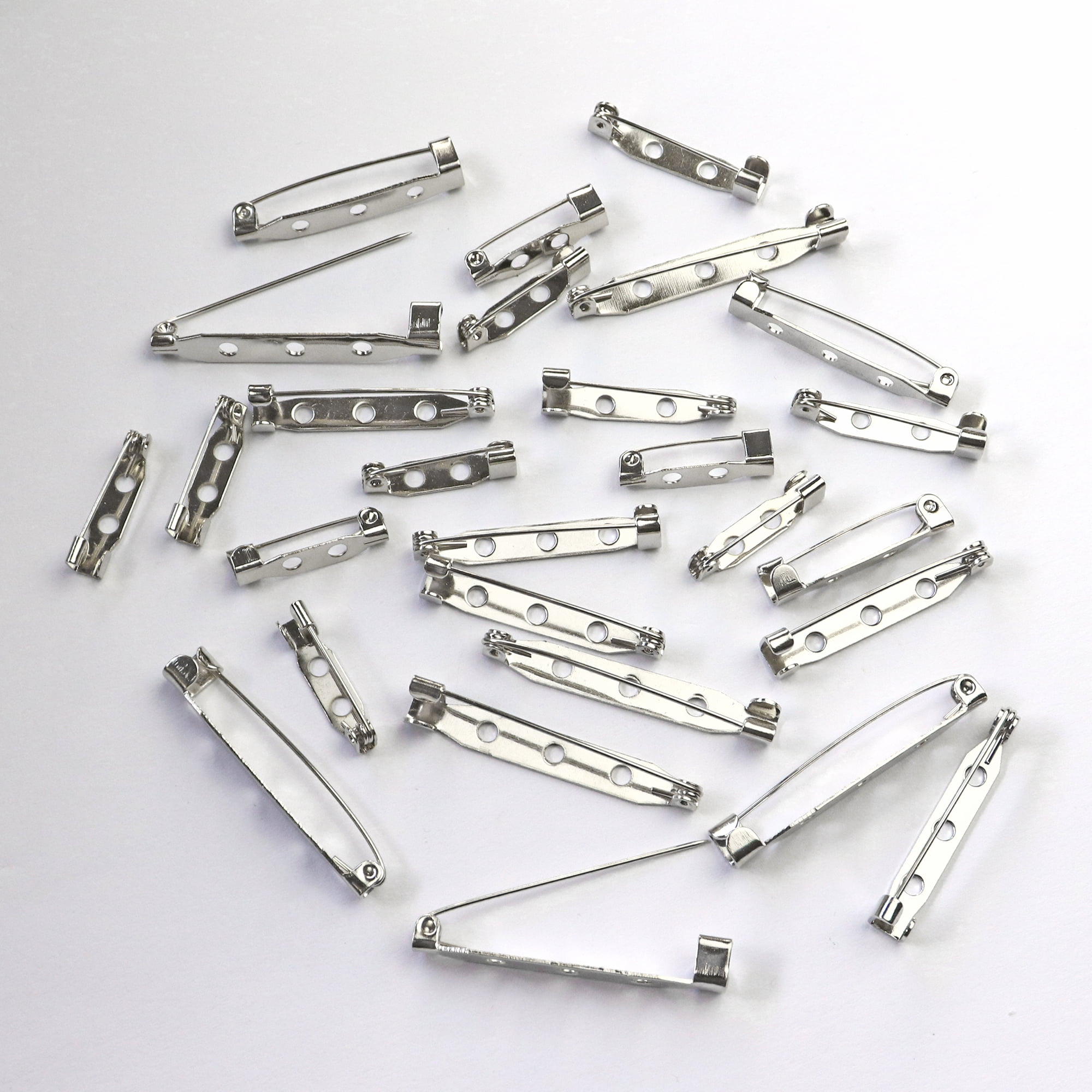 30pcs Silver Safety Brooch Pin Safty Pin Broochs Base Findings Cloth Pins,  Silver Pin, Safety Pins, Pins.high Quality Pins 244mm Bz5 