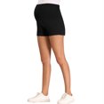 thumbnail image 4 of BRGZLK Women's Maternity Shorts Solid Color Loose 5" Over Belly Lightweight Breathable Belly Support Shorts Soft Stretchy Comfy Maternity Clothes Black M, 4 of 5