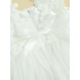 thumbnail image 6 of Hirigin Kids Baby Girl Crochet Lace Dress Sleeveless Floral Princess Dresses Fancy Gown Wedding Party Dresses 2-7 Years, 6 of 7