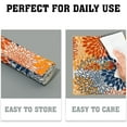 thumbnail image 6 of Dahlia Flowers Placemats Set of 4,12x18 Inch Orange Blue Modern Pinnata Floral Print Stain Resistant Washable Place Mats for Home Kitchen Dining Room Party Table Decor, 6 of 8