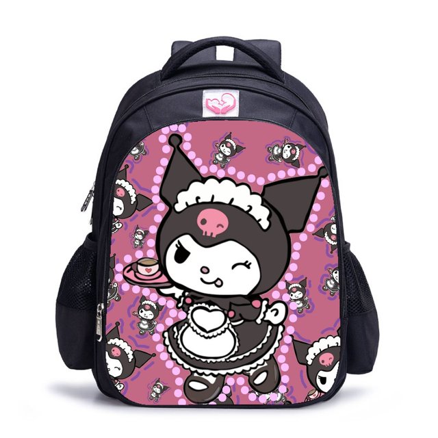 Sanrio kuromi backpack student schoolbag outdoor travel bag children girl boy schoolbag handbag cute cartoon storage bag qiuyongming unisex