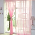 thumbnail image 1 of DPTALR 1 PCS Couleur Pure Tulle Porte Fenêtre Rideau Drapé Panneau Pure Écharpe Cantonnières, 1 of 2