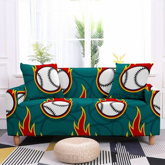 Basketball-Themed Elastic Couch Cover Protective Slipcover Modern Print Design Soft and Durable Sofa Cover For Home Decor