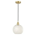 thumbnail image 3 of Innovations Lighting - White Mouchette - 1 Light Cord Hung Mini Pendant In, 3 of 7