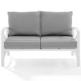thumbnail image 3 of Crosley Causeuse de Patio Kaplan en Gris et Blanc, 3 of 13