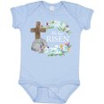 thumbnail image 3 of Inktastic Easter He Has Risen with Cross and Flowers Boys or Girls Baby Bodysuit, 3 of 5