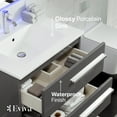 thumbnail image 2 of Eviva Deluxe 24"W x 18"D Gray Freestanding Bathroom Vanity with White Porcelain Integrated Sink, 2 of 6