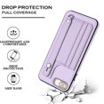 thumbnail image 3 of Nalacover Wallet Case for iPhone 7 Plus/8 Plus, Business PU Leather Unique Design Wristband Kickstand Credit Card Holder Slots Shockproof Scratch Resistant Phone Case for iPhone 7 Plus/8 Plus,Purple, 3 of 6