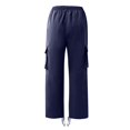 thumbnail image 4 of JoveMarine Mens Cargo Pants, Casual Loose Fit Straight Leg Multi Pocket, Everyday Utility Pants for Men,Navy S, 4 of 7