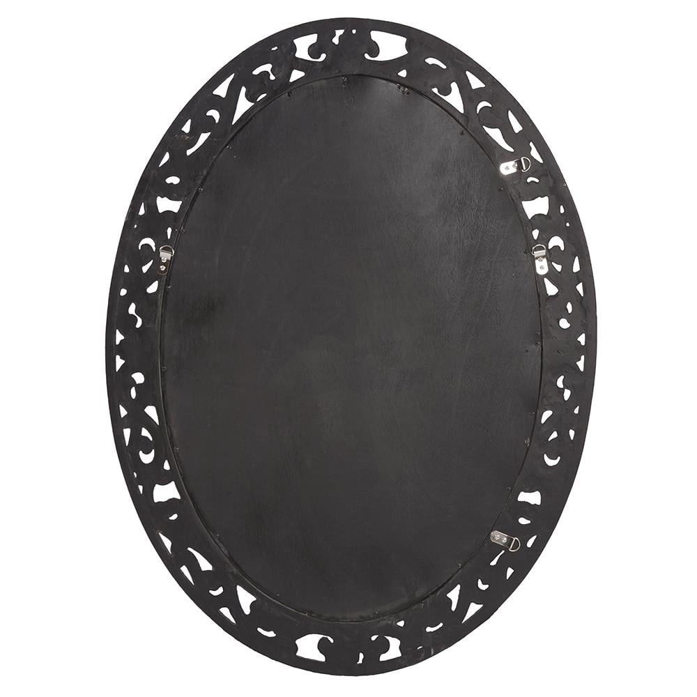 Tyler Dillon Grizzly Ridge Antique Bronze Scrollwork Oval Wall Mirror - A/N