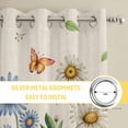 thumbnail image 6 of Spring Floral Kitchen Curtains Window Panels, Pink Blue Flowers Butterfly Rustic Insulated Window Treatment Curtain, Grommet Curtains for Bedroom/Living Room/Bathroom, 2 Piece 42"Wx45"L, 6 of 8