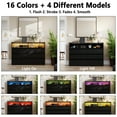 thumbnail image 4 of Storage Cabinet with Lights Bedroom Dresser Adjustable LED Side Cabinet 3 AC/2 USB Wood 6 Drawers Cabinet with Power Outlets Drawer Storage Organizer with Clothes Hook for Bedroom Living Room Black, 4 of 9