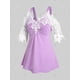 thumbnail image 2 of Camiseta Talla Extra Panel Encaje Fruncido Rosegal Camisetas tallas grandes, 2 of 5