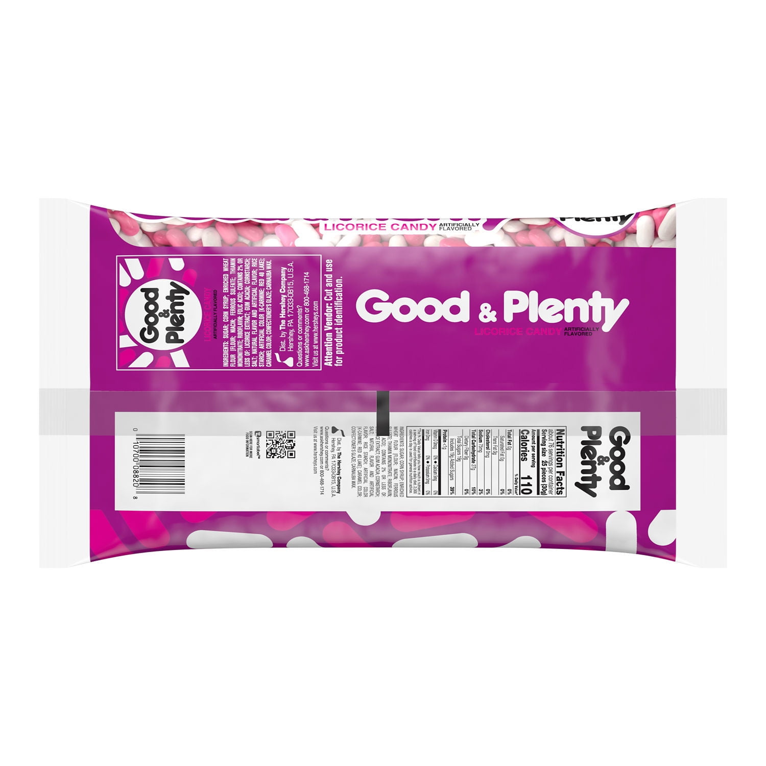 GOOD & PLENTY Licorice Flavored Candy, Fat Free, 80 oz, Bulk Bag