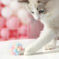 thumbnail image 3 of 7Pcs Colourful Cat Ball, Handmade Plush Bouncy Ball And Bark Interactive, 3 of 4