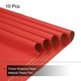 thumbnail image 3 of Unique Bargains Double Sided Color Flower Wrapping Paper Red+Gold 22.8'x22.8' Waterproof 10 Pack, 3 of 5
