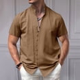 thumbnail image 2 of Men's Novelty Button-Down Shirts Lapel Button Down Graphic Beach Shirts Lapel Tops Casual Hawaiian Vacation Shirts Retro Button Down Shirts, 2 of 6