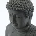 thumbnail image 3 of LuxenHome Gray MgO Meditating Buddha Outdoor Statue, 3 of 10