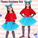 thumbnail image 2 of Set de disfraces de Halloween Boutrele para niñas, falda tutú azul, 5 unidades, 2 of 6