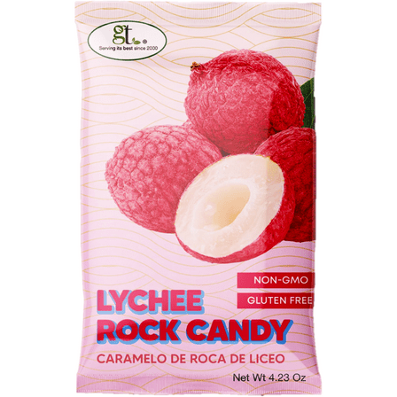 GT Lychee Rock Candy, 4.23 Ounce Bag