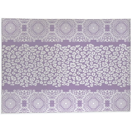

Mingleopard Purple & White Kitchen Mat by Kavka Designs