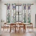 thumbnail image 2 of Butterfly Kitchen Curtains, Summer Spring Botanical Farmhouse Light Filtering Window Curtain Panels, 2Pcs Rod Pocket Window Treatments Set for Living Room Bathroom Bedroom 52x72 Inches, 2 of 9