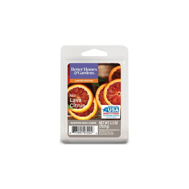 Red Lava Citrus Scented Wax Melts, Better Homes & Gardens, 2.5 oz