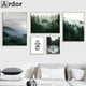 thumbnail image 2 of Póster de arte de pared con niebla, bosque y montaña de Escandinavia, impresión artística de paisaje natural, citas, pintura en lienzo, imágenes modernas, decoración del hogar, 2 of 5