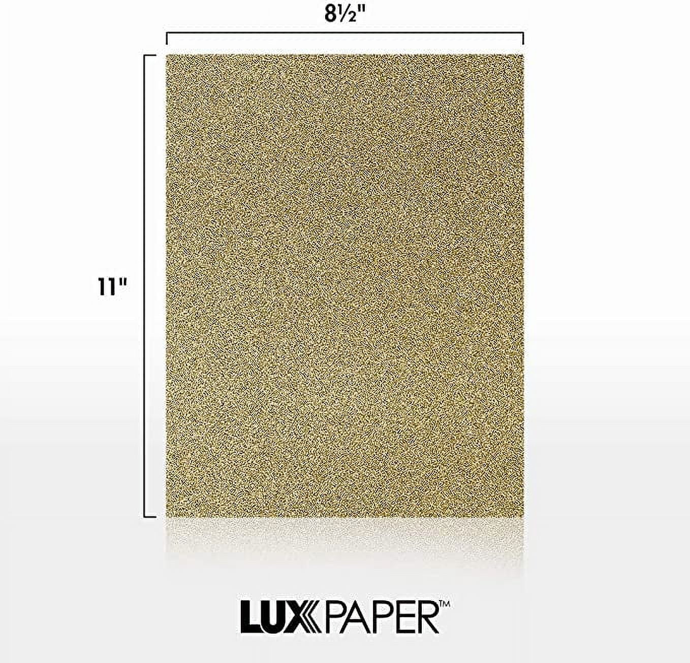 LUXPaper 8.5 x 11 Cardstock, 106 lb. Gold Sparkle, 50/Pack
