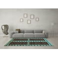 thumbnail image 3 of Ahgly Company Indoor Square Abstract Light Blue Modern Area Rugs, 7' Square, 3 of 4