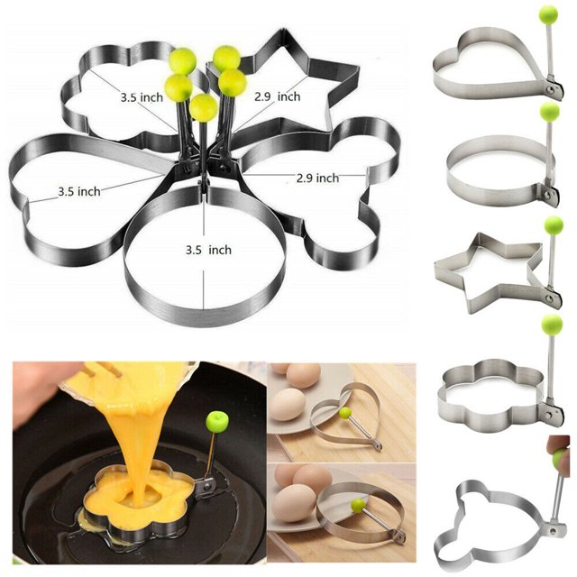 Molde para panqueques de acero inoxidable 5 uds Ormromra herramientas de cocina