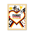 thumbnail image 1 of de Alemania de fútbol cultura patron Cuadro de madera decorativa marco de casa A4, 1 of 3