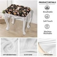 thumbnail image 6 of Jiueut Cow Daisy Flower Pattern Rectangle Bar Stool Covers, Stretch Barstool Seat Covers Bar Stool Chair Covers Bar Stool Seat Covers Elastic Vanity Stool Cover for Wooden Metal Bench, Set of 4, 6 of 7