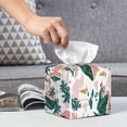 thumbnail image 6 of Sikiie Hawaii Palms Leather Tissue Box Cover Square, tissue box holder, Tissue Box with Bottom Belt-5.2”x5.2”x5.2”, 6 of 7