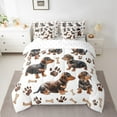 thumbnail image 2 of Erosebridal Bone Paw Prints Bedding Sets Twin Size,Animal Dog Comforter Sets with Sheets,Cute Decor,Reversible,7pcs, 2 of 5