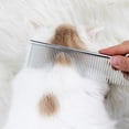 thumbnail image 1 of Stainless Steel Pet Grooming Comb for Dogs and Cats Durable Dematting Tool with Rounded Teeth Knot Remover for Long Short Hair Indoor Outdoor Use, 1 of 3