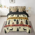 thumbnail image 2 of 7 Piece Deer Twin Bedding Sets Deer Hunting Theme Bed in a Bag Western Woodland Wildlife Comforter Set with Sheets Animal Deer Print Bed Set All Season Sheets, 2 of 5