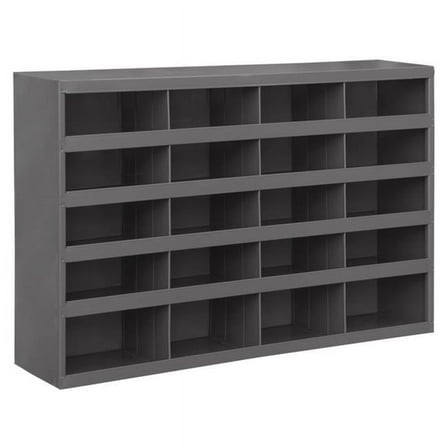 Steel 20 Opening Bins for Small Part Storage, Gray - 33.75 x 8.5 x 22.25 in.