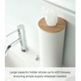 thumbnail image 3 of Yamazaki Home Round Tissue Case, Ash, Steel + Wood, Large, Lid, Airtight, No Assembly, 3 of 7