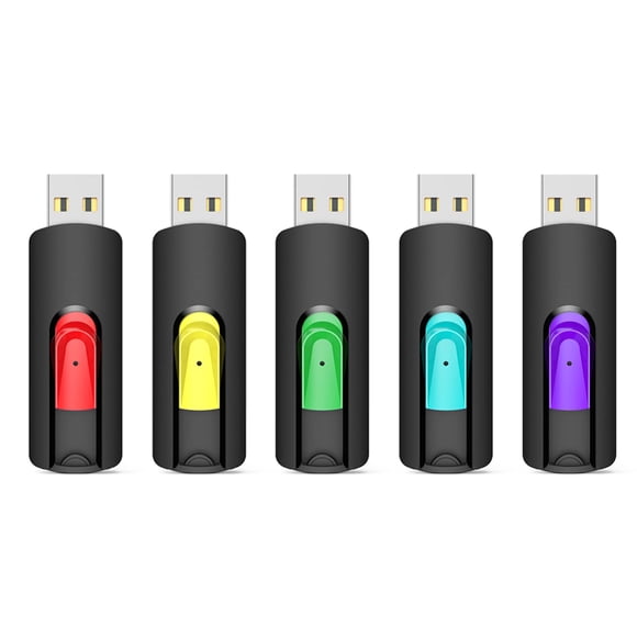 Unidad flash USB Aiibe de 128 GB, tarjetas de memoria USB 2.0, paquete de 5