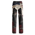 thumbnail image 5 of JULMCOMO Halloween Pajamas Pants for Women Cat Pumpkin Ghost Print Elastic Waist Drawstring Trendy Pajama Bottoms Cute Print Loose Fit Comfy Pj Pants Black M, 5 of 6