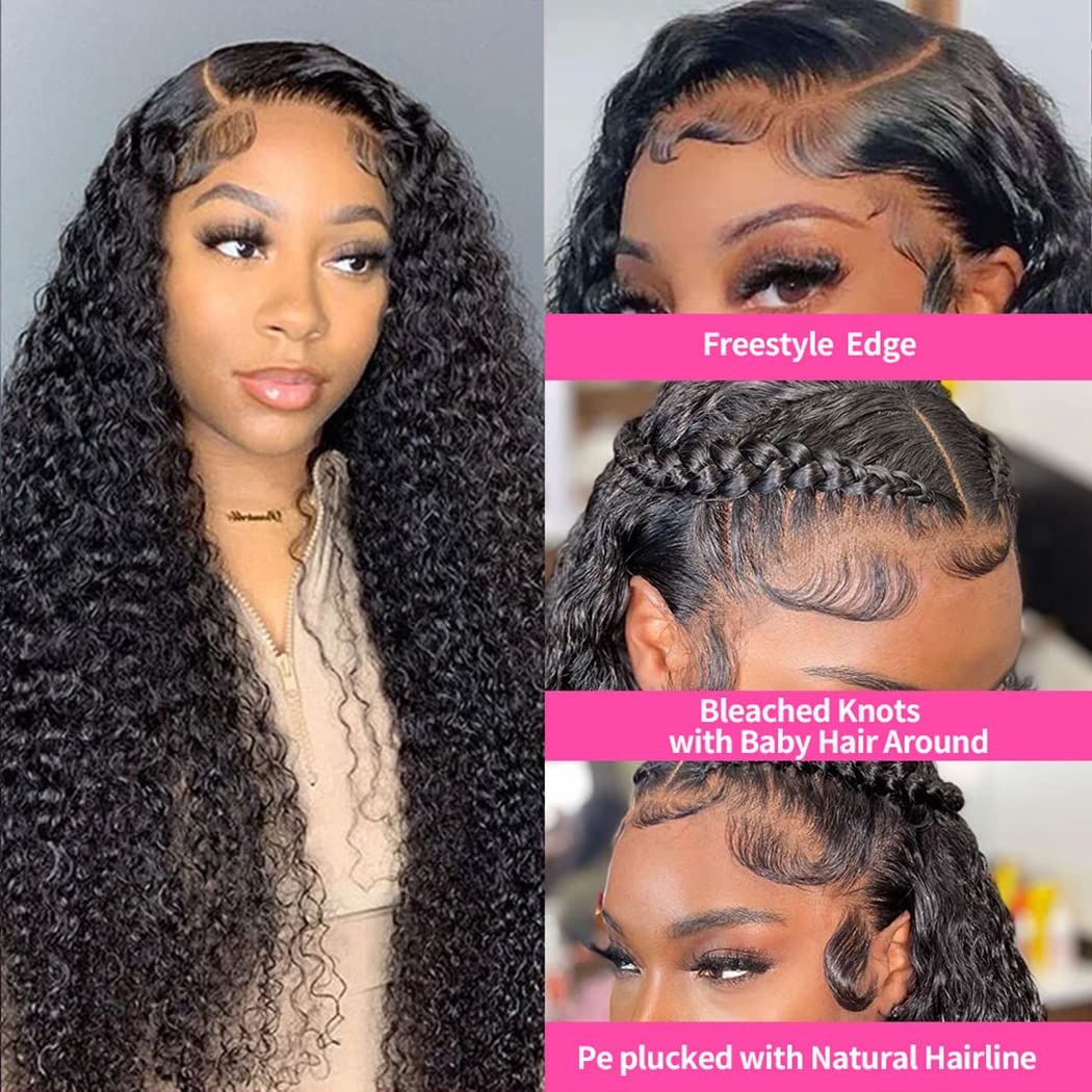 Deep Wave Lace Front Wigs Human Hair 13x4 Curly Lace Front