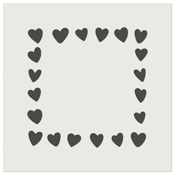 Cute Sweet Hearts Border DIY Cookie Wall Craft Stencil - 5.5 Inch