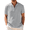 Light Grey, variant on COOFANDY Men Summer Henley Shirts Button Vacation T-Shirt Collarless Casual Shirt