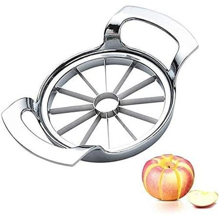 

Apple Slicer Upgraded Version 12-Blade Extra Large Apple Corer Stainless Steel Ultra-Sharp Apple Cutter Pitter Wedger Divider for Up to 4 Inches Apples