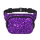 thumbnail image 1 of Fotbe Purple Glitter Cangurera Cuadrada con Estampado de Doble Capa, Bolsa de Cintura Ajustable Mini para Hombres y Mujeres, 1 of 9