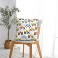 thumbnail image 5 of Fuzoiu Cartoon Monster Trucks Print Square Pillow Cover,Hidden Zipper Design,Luxury Square Pillow Case, Throw Pillow,Couch Cushion-26"x26", 5 of 7