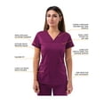 thumbnail image 3 of Adar Pro Movement Booster Scrub Set For Women - Sweetheart V-Neck Scrub Top & Yoga Jogger Scrub Pants, 3 of 7