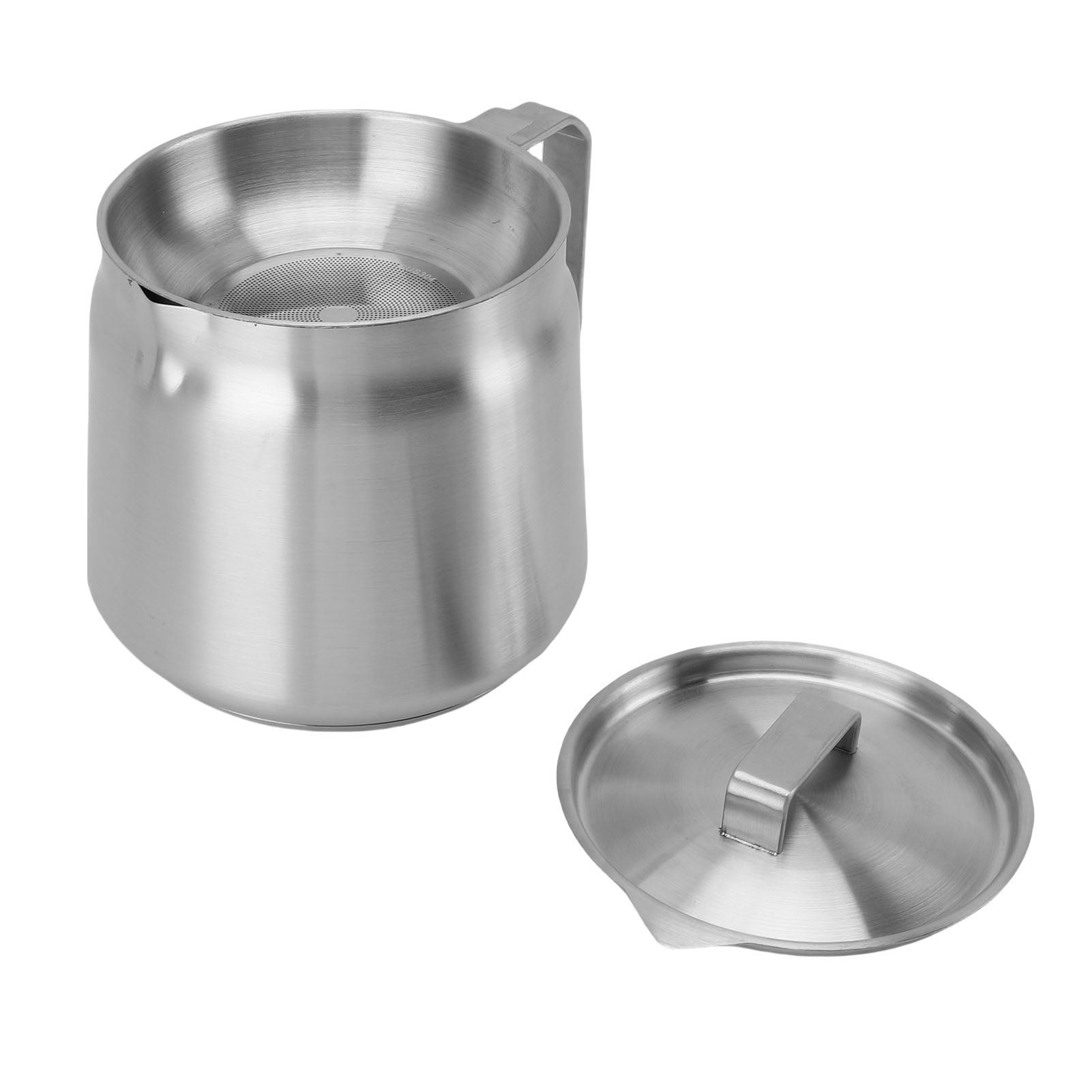 Pot De Filtre à Huile En Acier Inoxydable 304 - 2L Avec Panier à Friture Et Crépine - Récipient Graisse Bacon