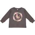thumbnail image 3 of Inktastic Llama Rose Flower Wreath Girls Long Sleeve Toddler T-Shirt, 3 of 5